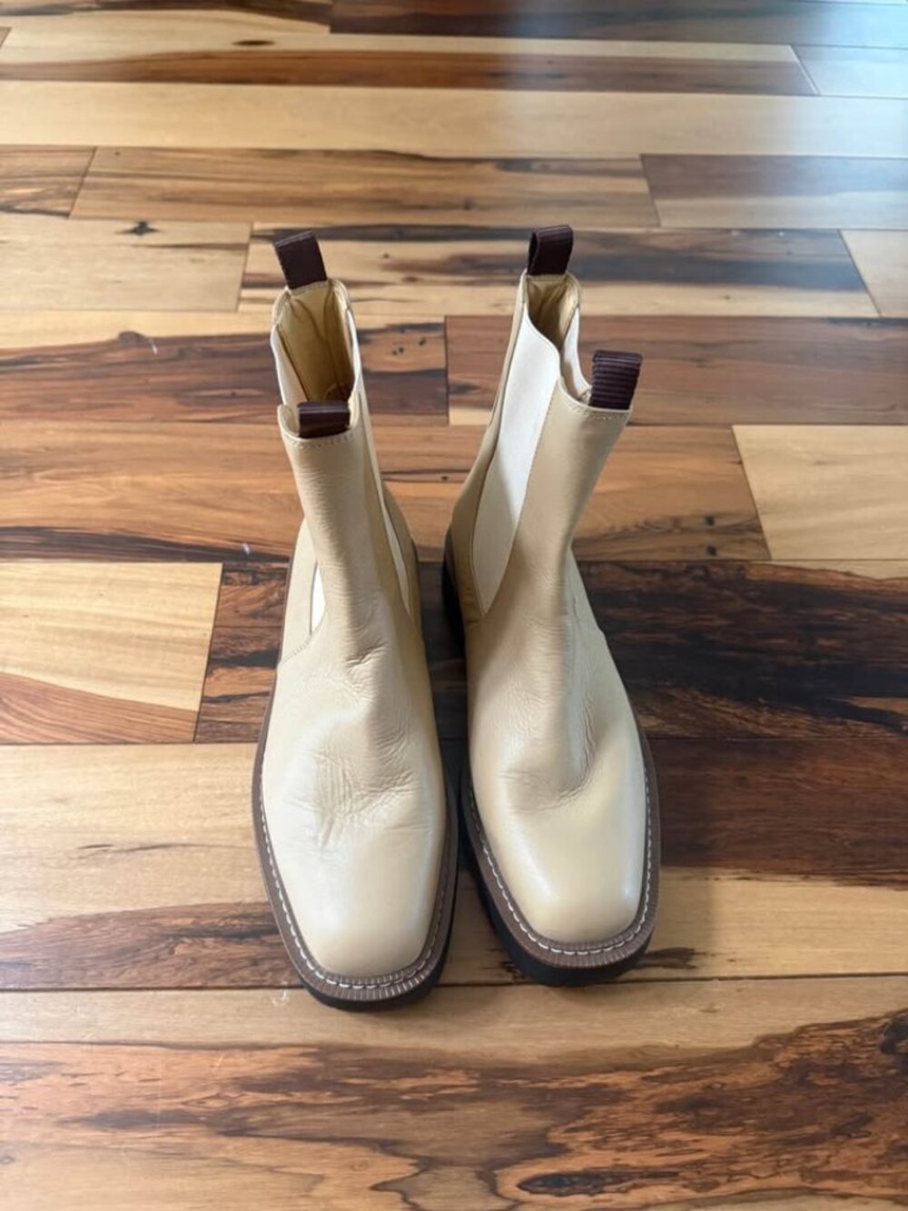 Sam Edelman Womens Laguna Sesame Chelsea Boots Size 9.5